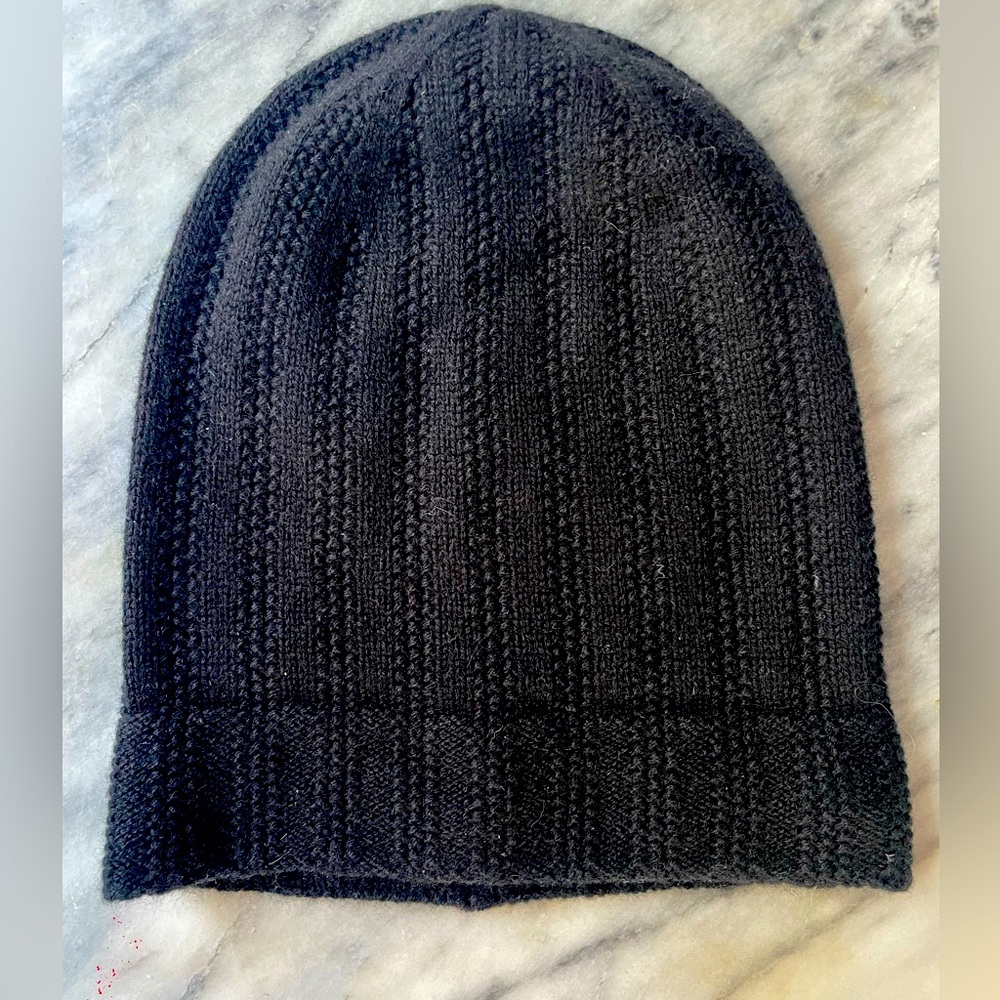 NWT JCrew Cashmere Black Beanie/ Toque
